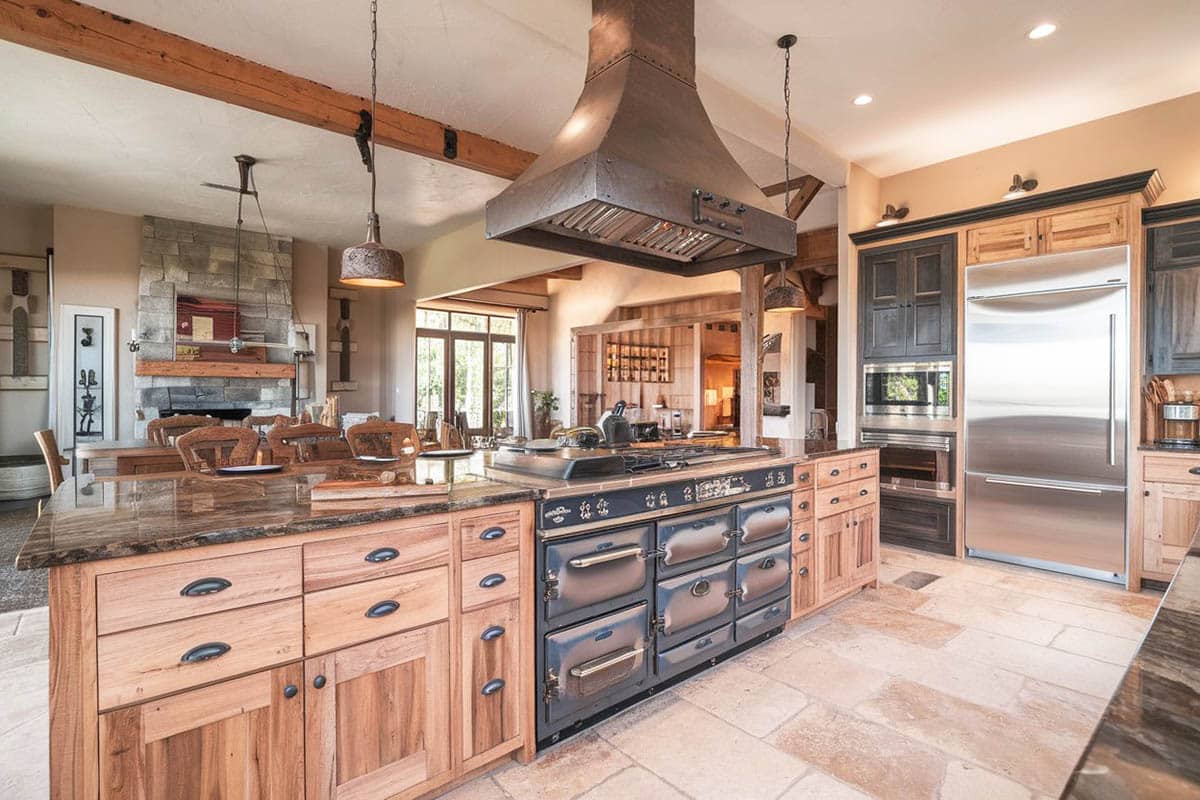 Kitchen with wood European cabinetry
