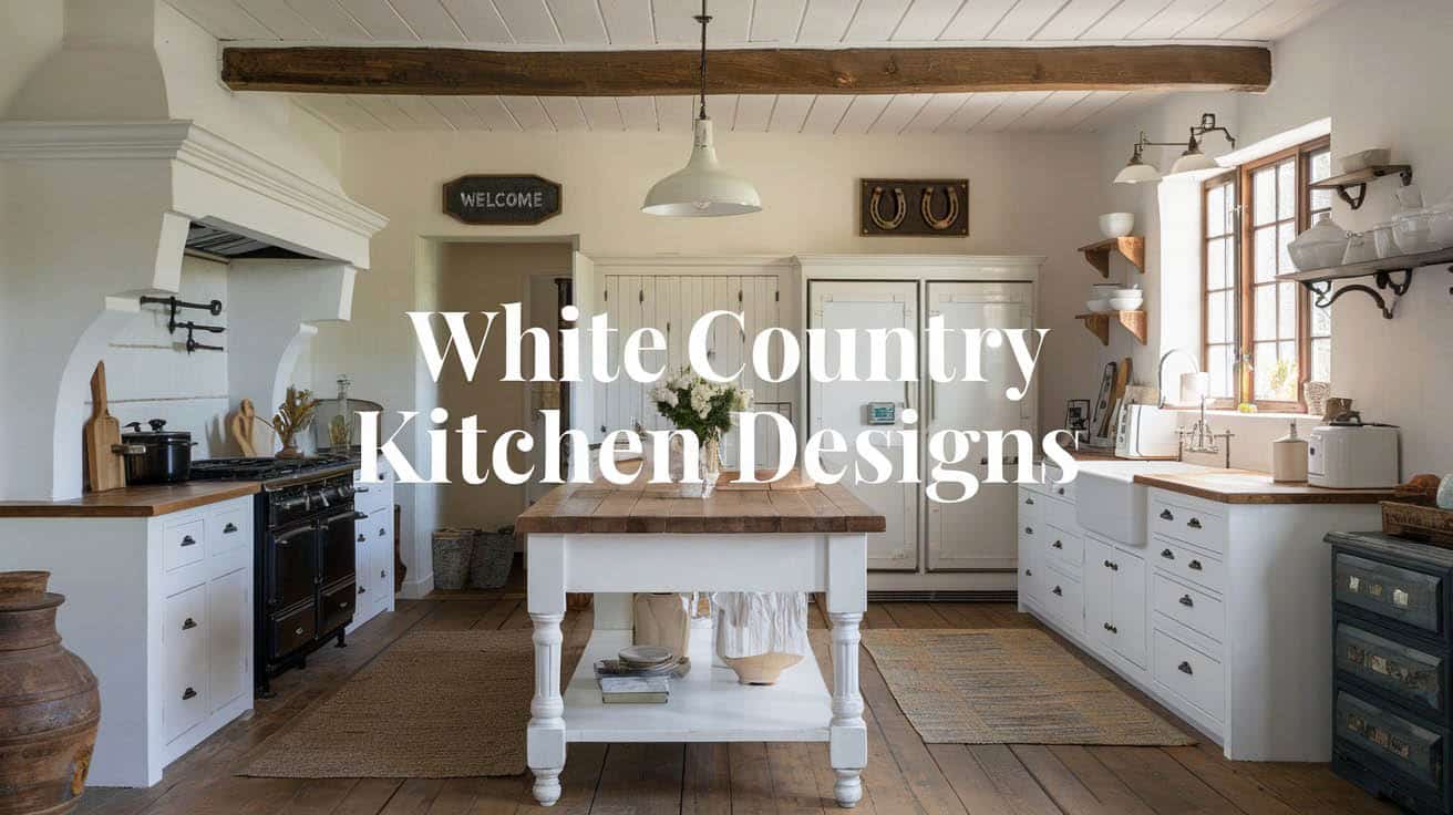White Country Kitchen Designs