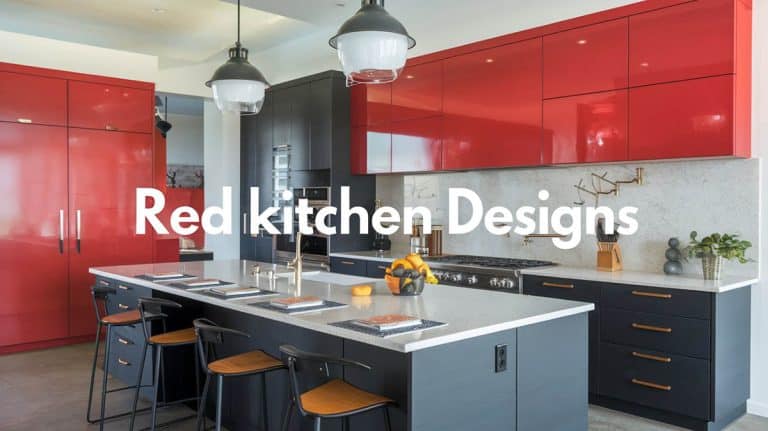 How To Design Red Kitchens: Cabinet, Color & Decor Ideas