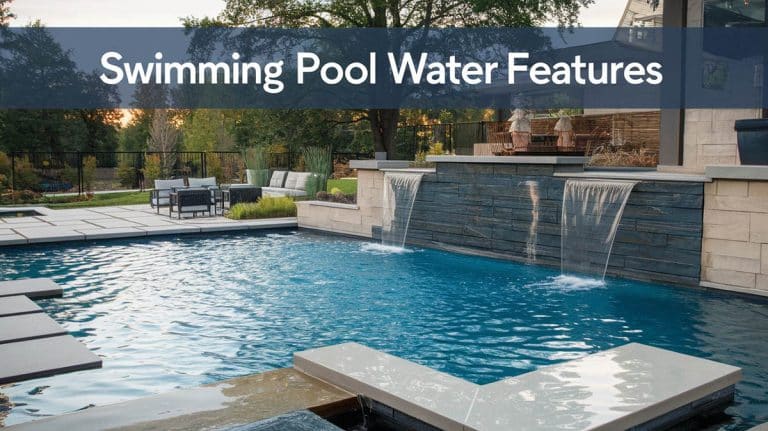 Swimming Pool Water Features (Waterfall Design Ideas)