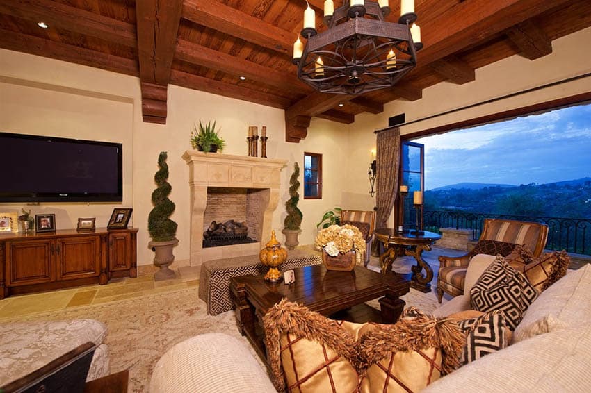 Rustic design room at italian style house