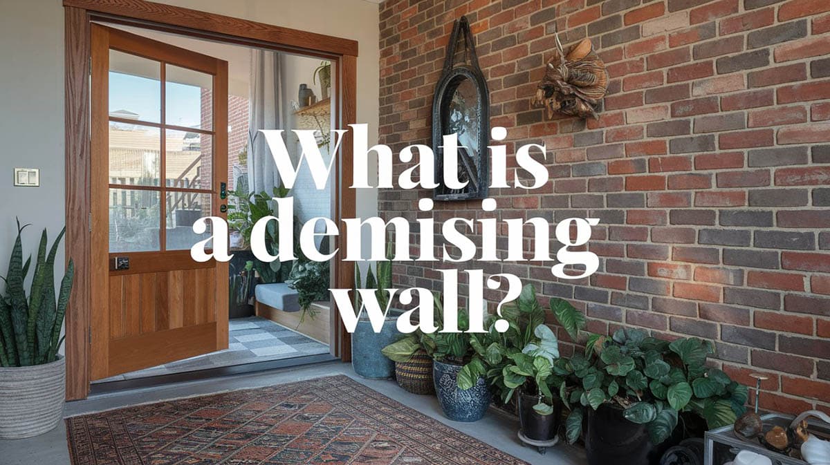 Demising wall separating two houses
