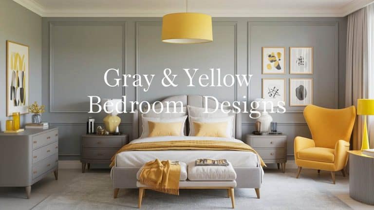 Stylish Gray & Yellow Bedroom Designs