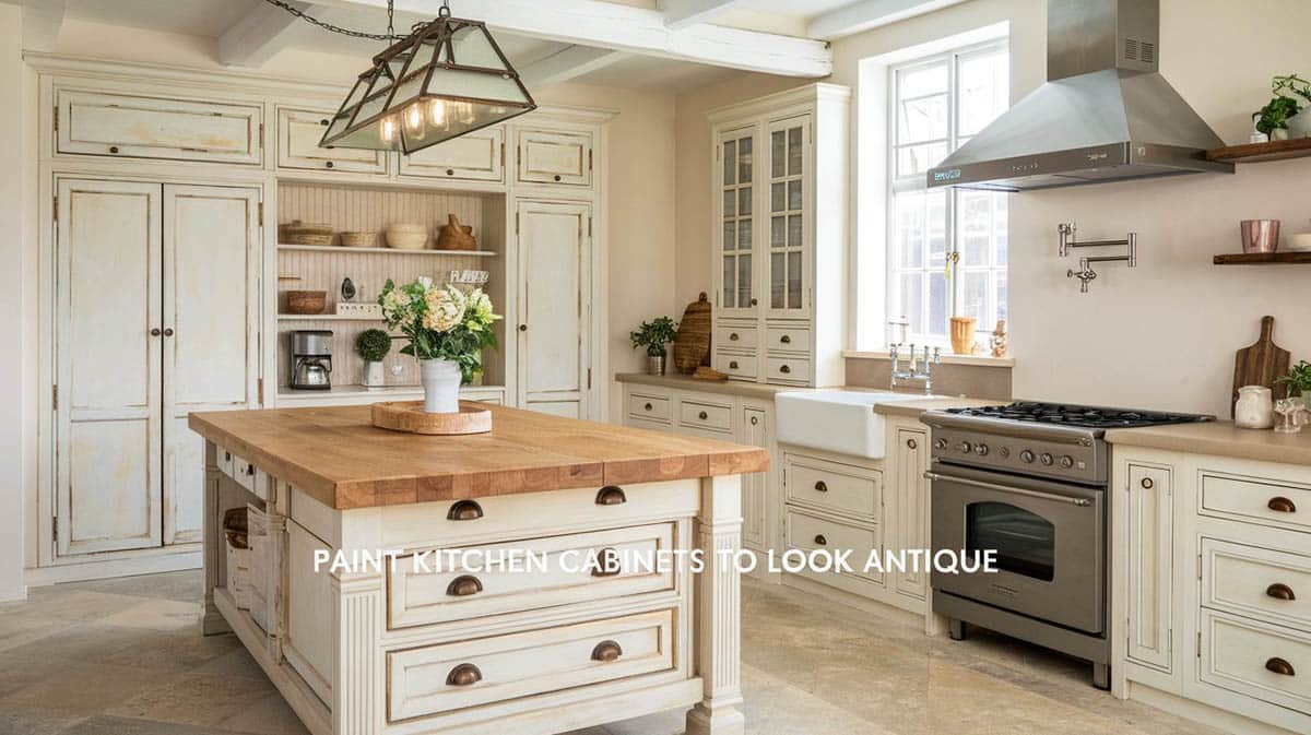 Paint Kitchen Cabinets to Look Antique