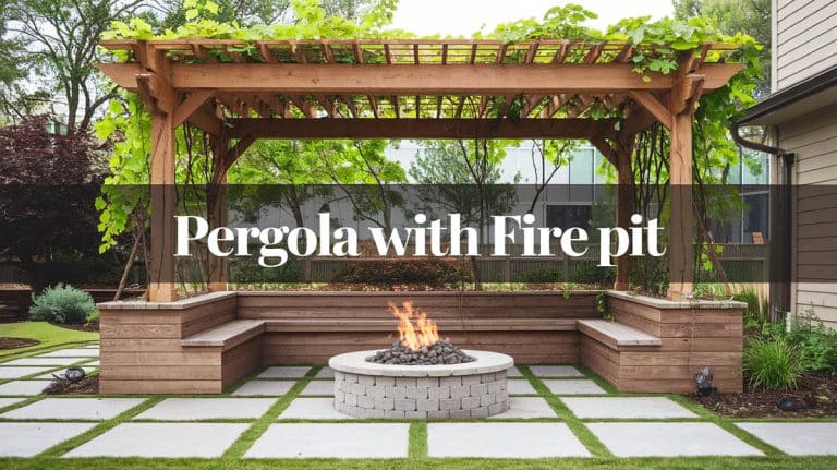 Pergola with Fire Pit (Backyard Designs)