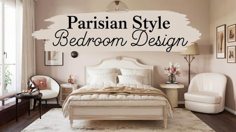 Parisian Style Bedroom Design Ideas With Furniture & Decor