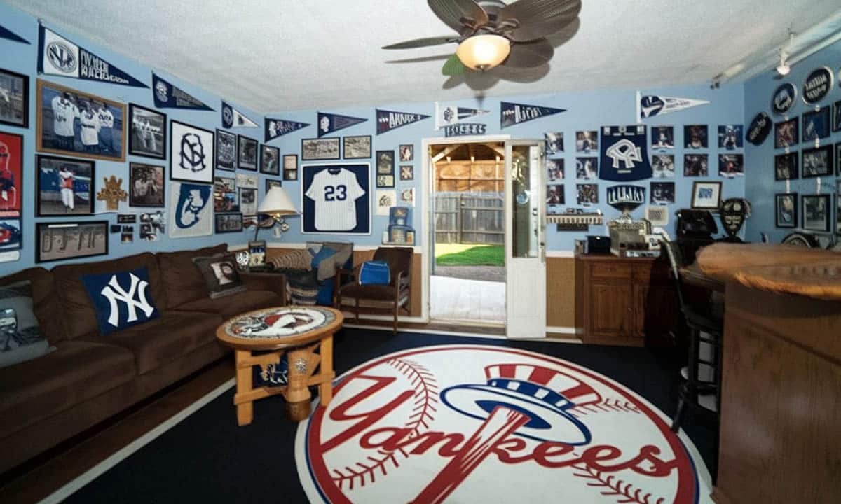Baseball memorabilia room