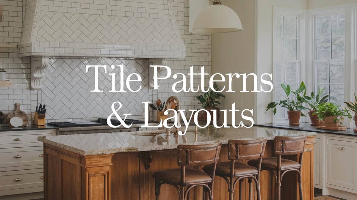 Kitchen with intricate tile layout