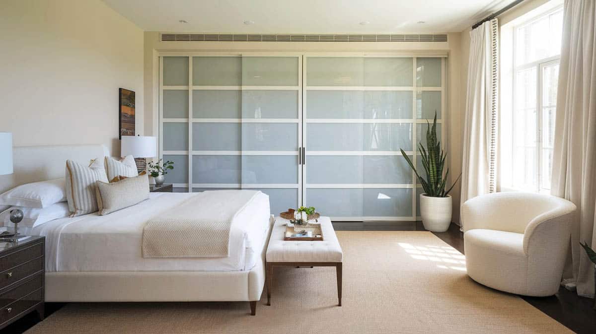 Frosted panel doors