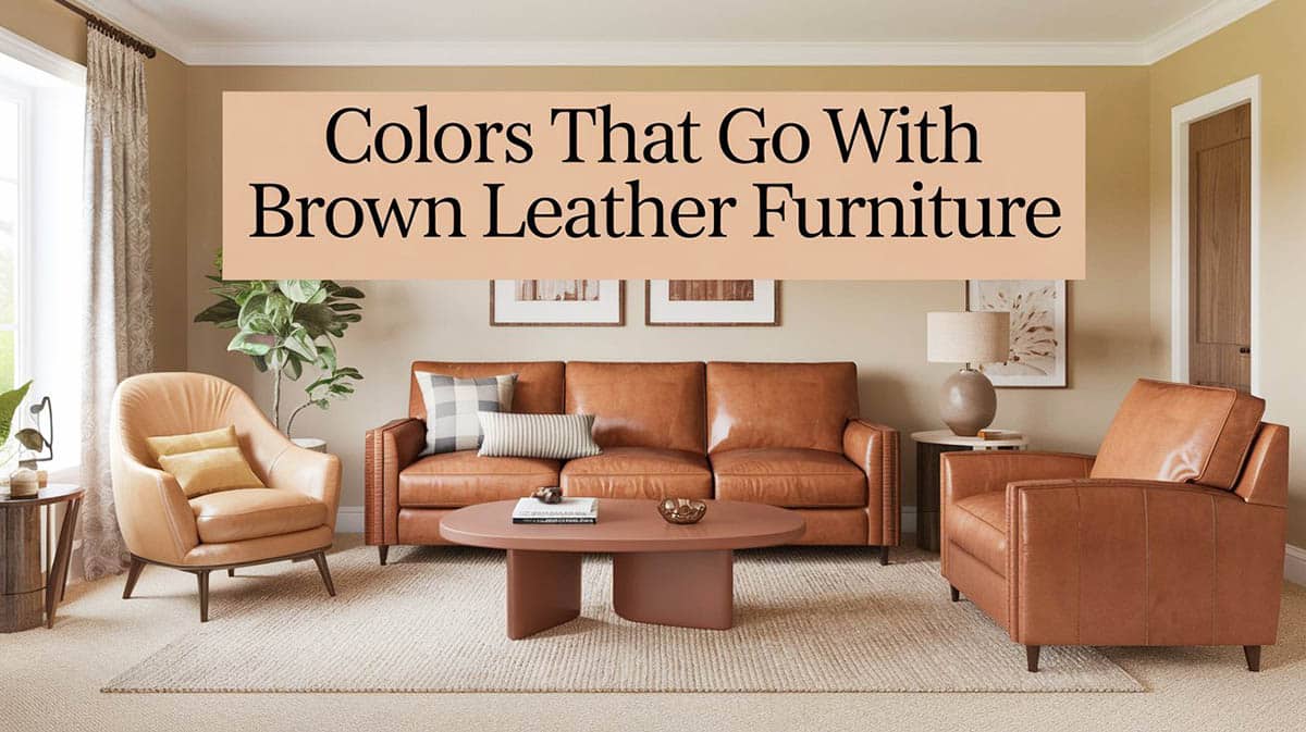 Colors that go with brown leather furniture