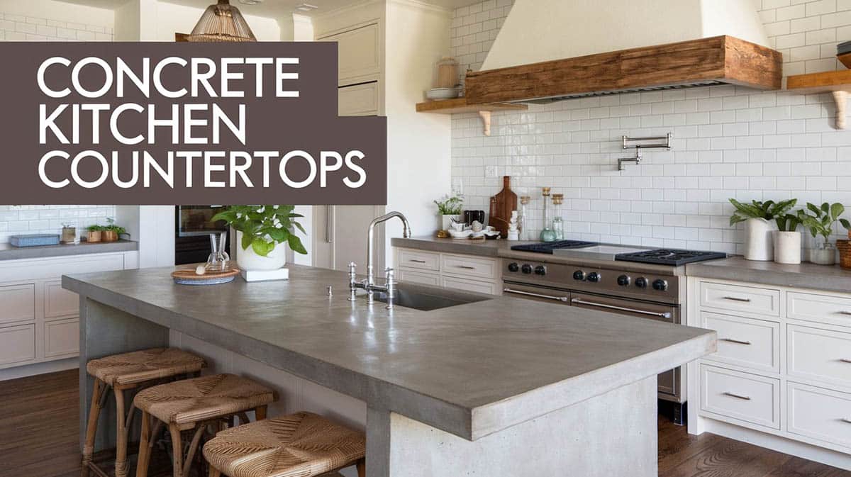 Concrete kitchen countertops