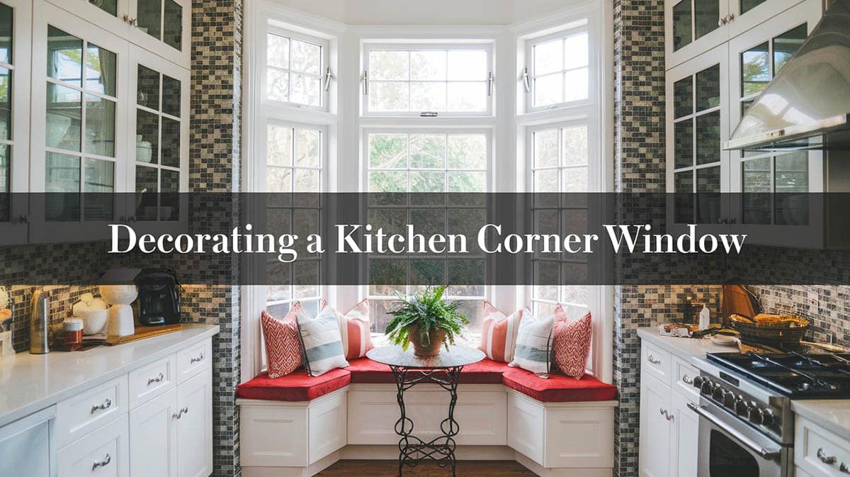 Decorating a kitchen corner window