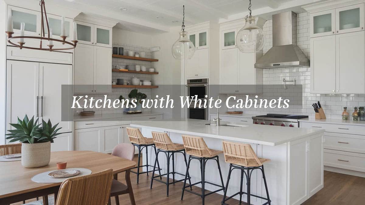 Kitchens with white cabinets