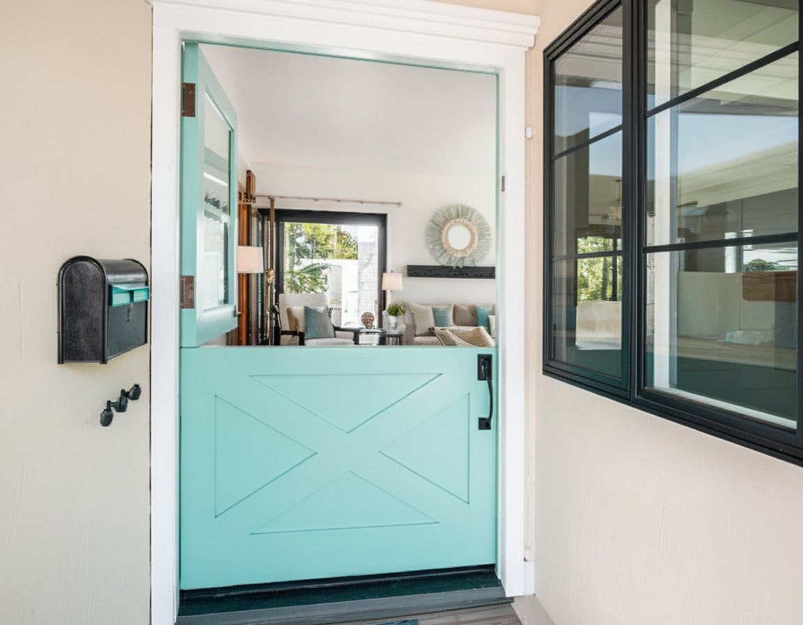 turquoise dutch door