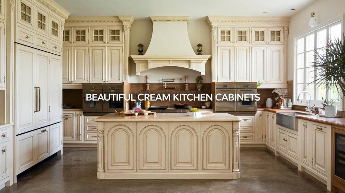 Beautiful cream kitchen cabinets