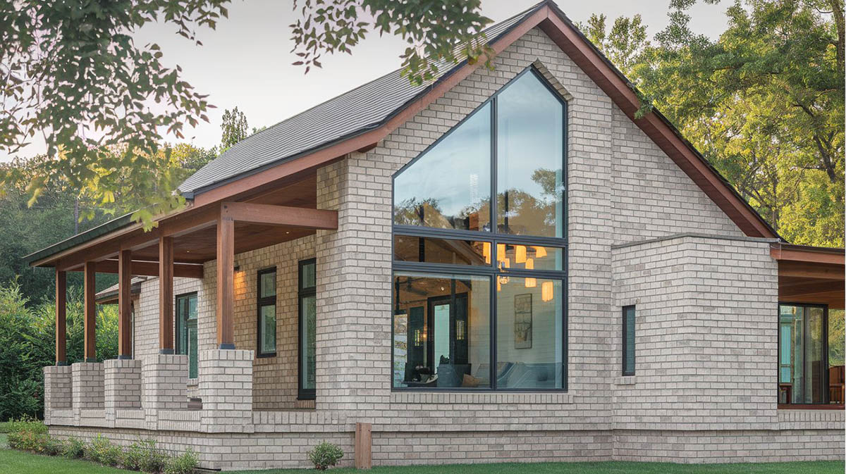 Brick veneer house