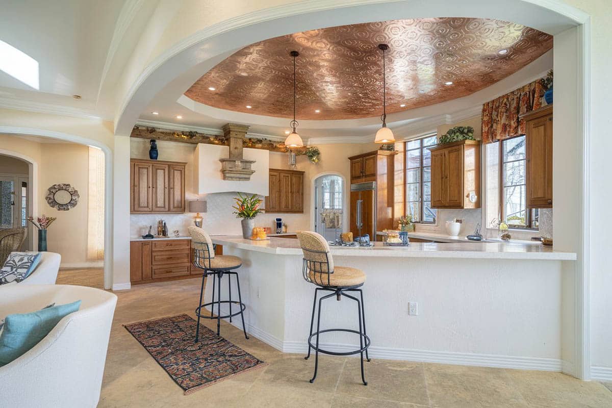 copper ceiling kitchen
