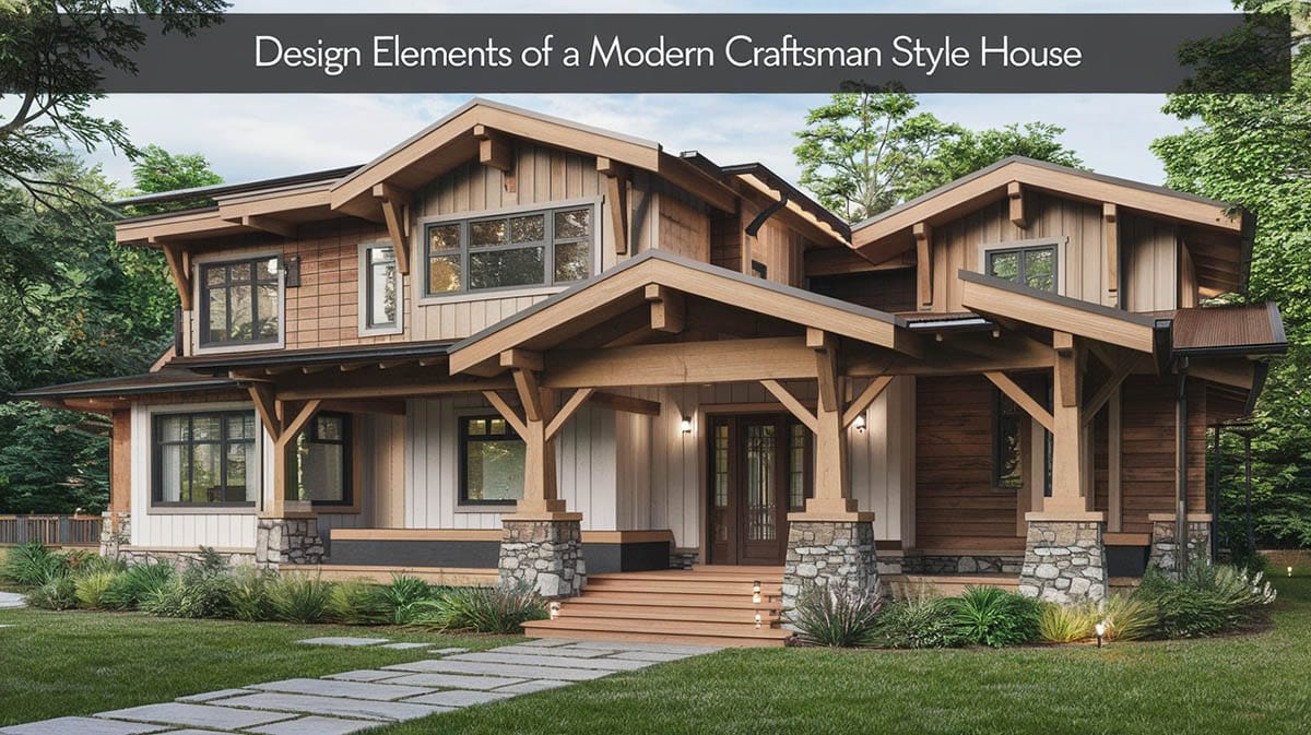 Design elements of a modern craftsman style home