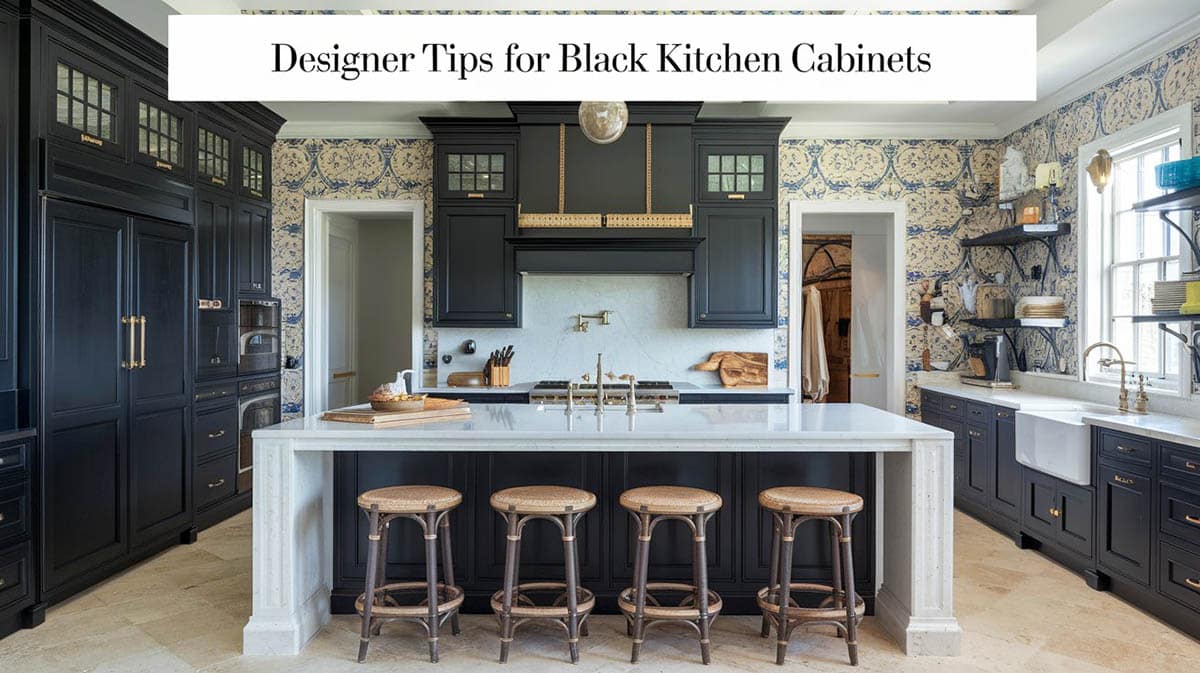 Designer Tips For Black Kitchen Cabinets