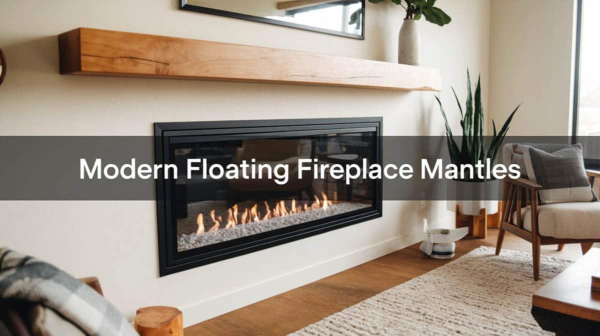 Modern Floating Fireplace Mantles