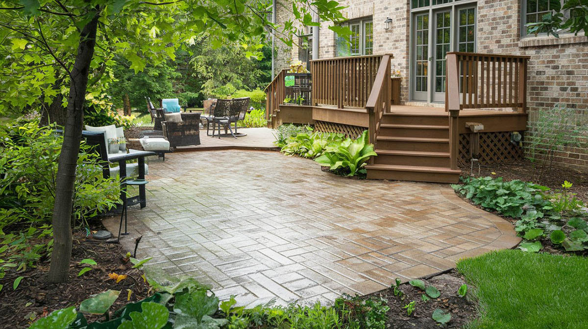 Concrete that resembles pavers