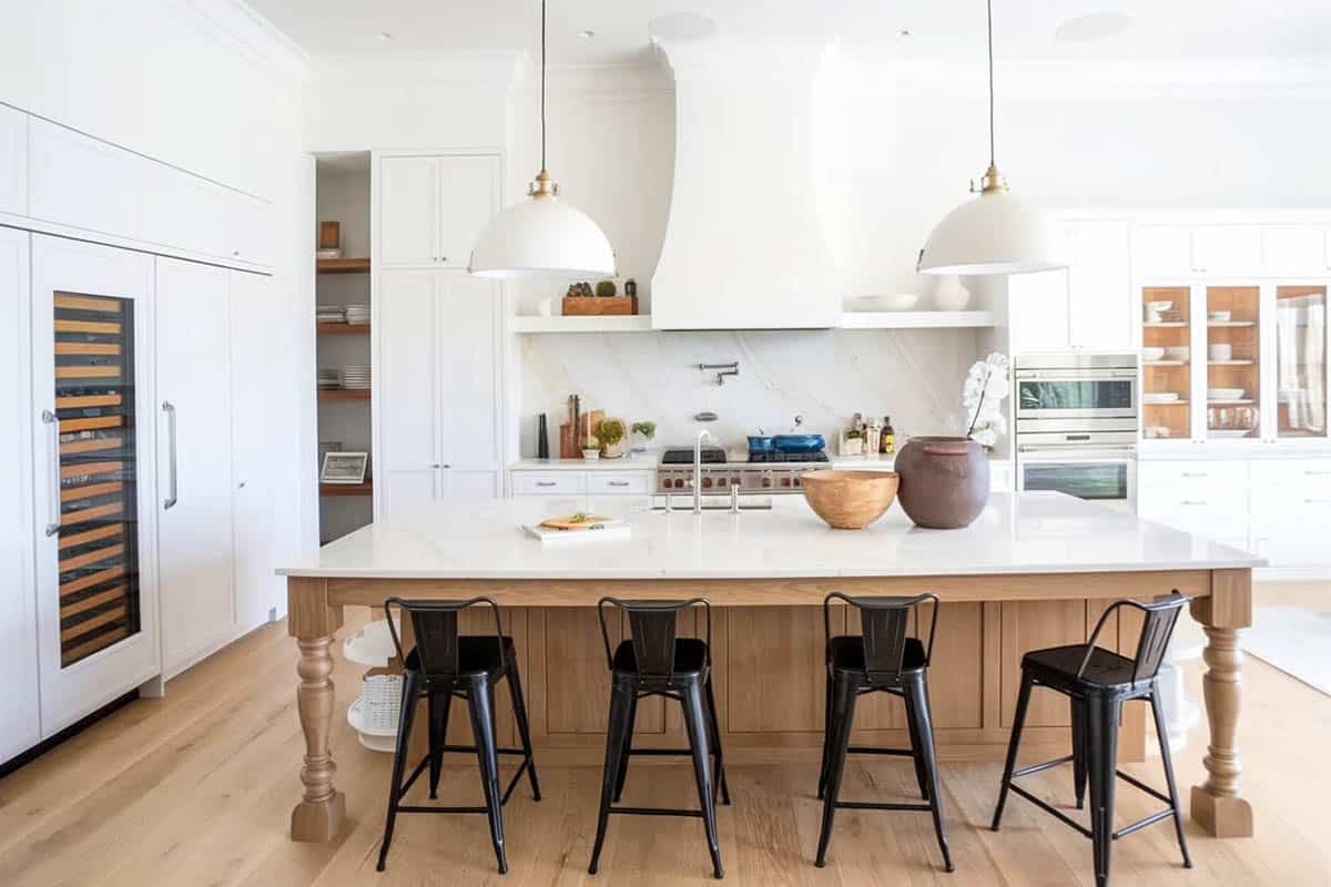Chefs kitchen with marble and quartz countertops