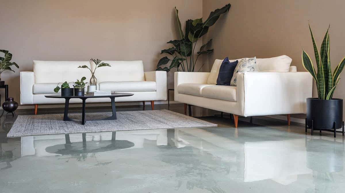Marble epoxy on floor