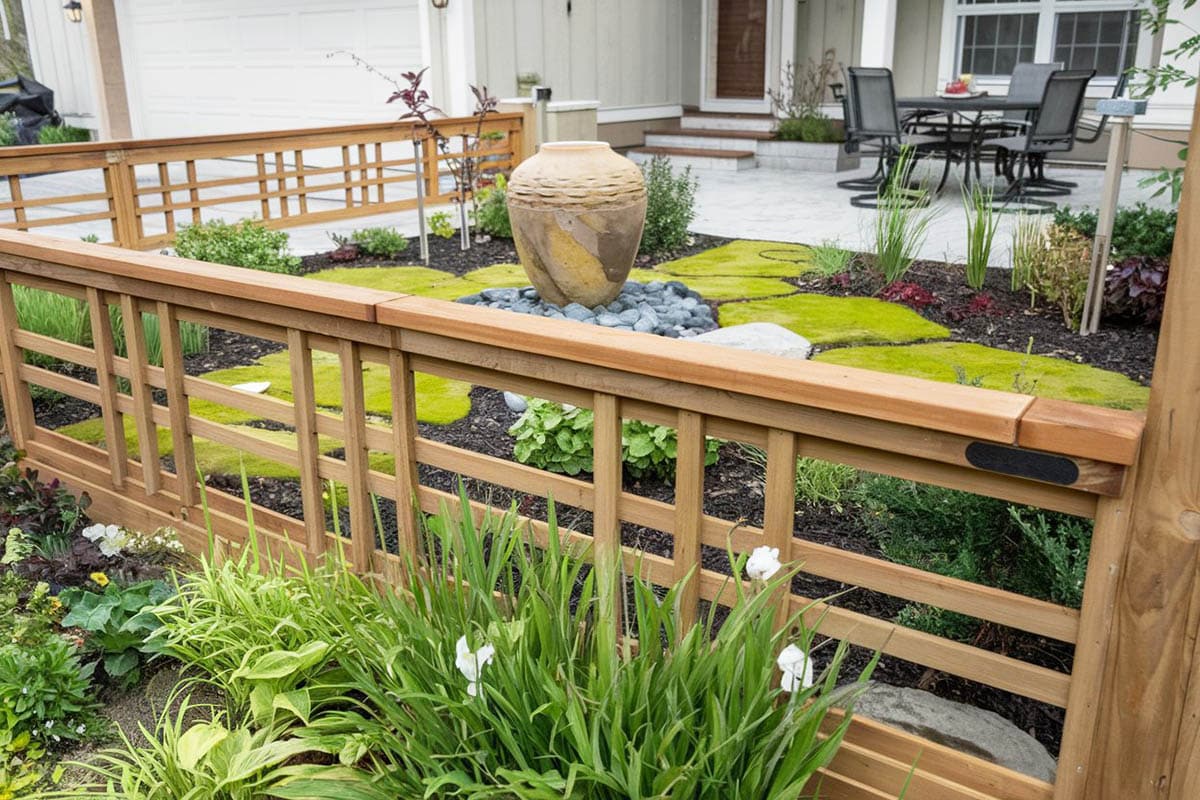 Custom fence with grid design