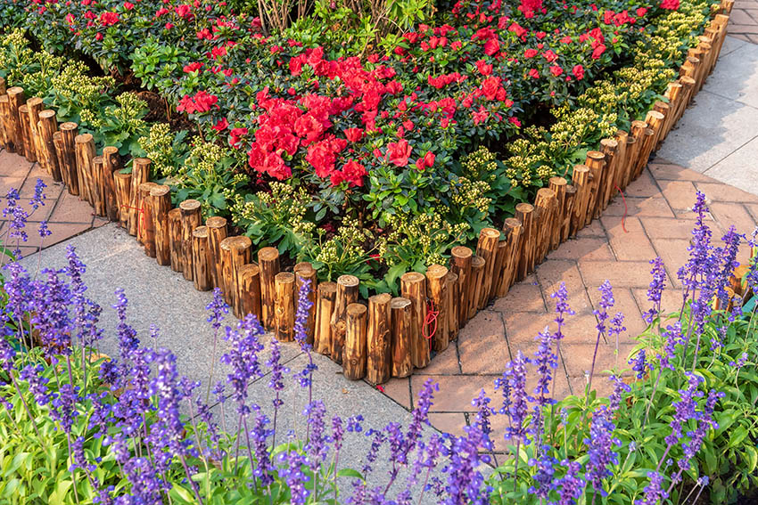 Timber cut edging