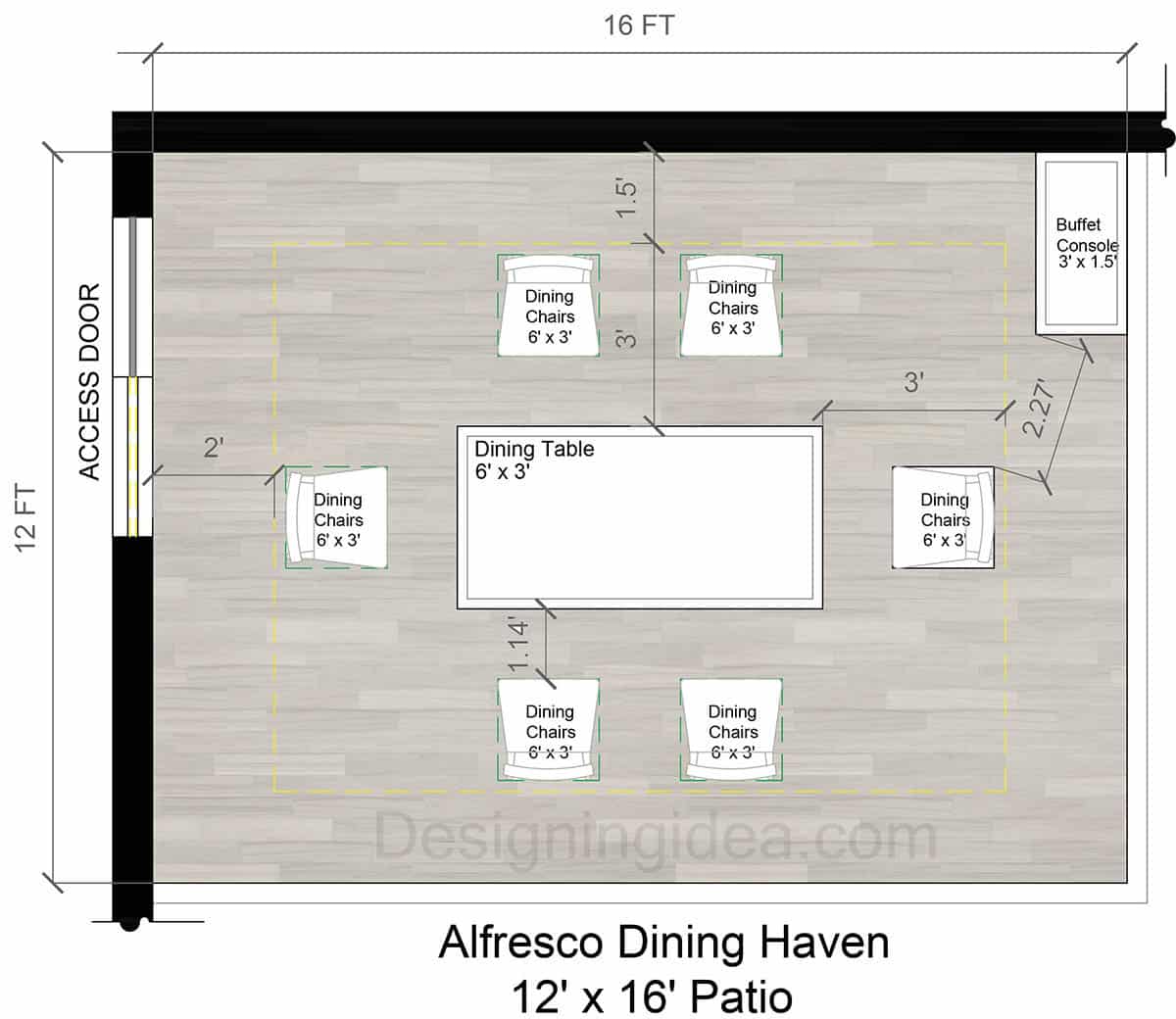 12x16 alfresco dining haven patio design