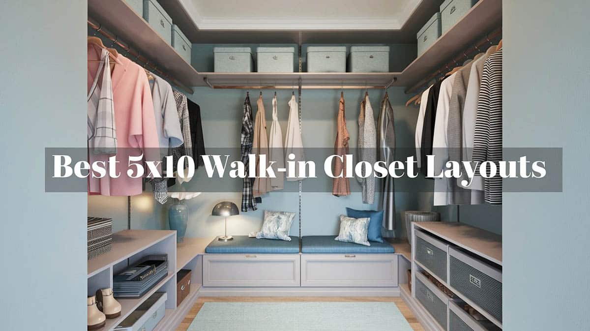Best 5x10 walk-in closet layouts
