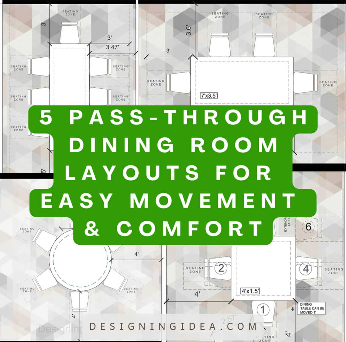 Pass through dining room layouts