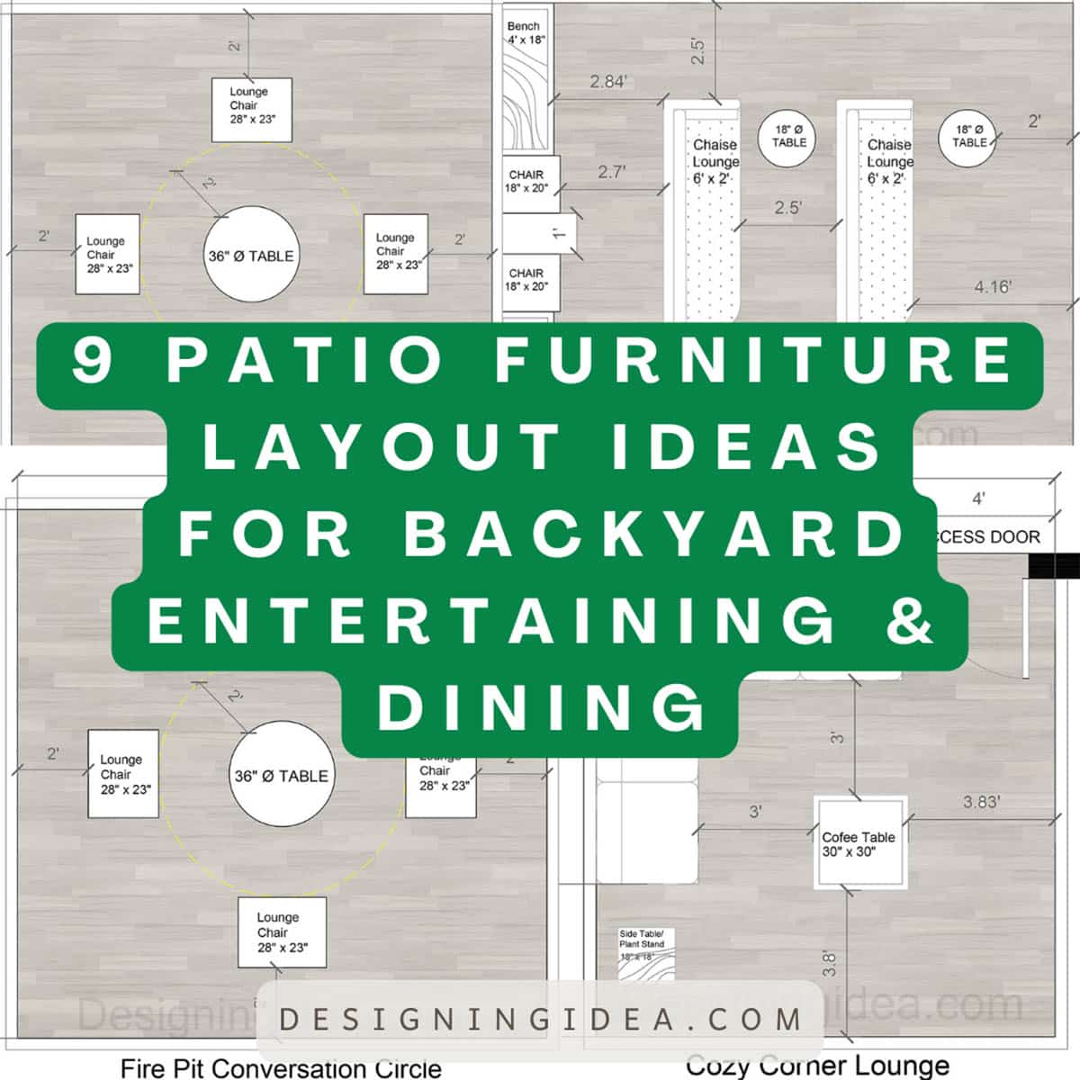 Patio furniture layout ideas for backyard entertaining and dining