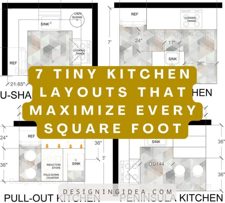 7 Tiny Kitchen Layouts: Smart Designs for 30–70 Sq Ft Floor Plans